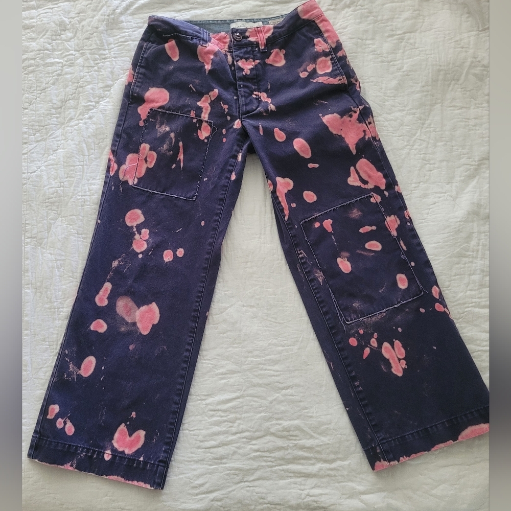 Signature Women's Flare Jeans In bleach-splattered Pink highlights
